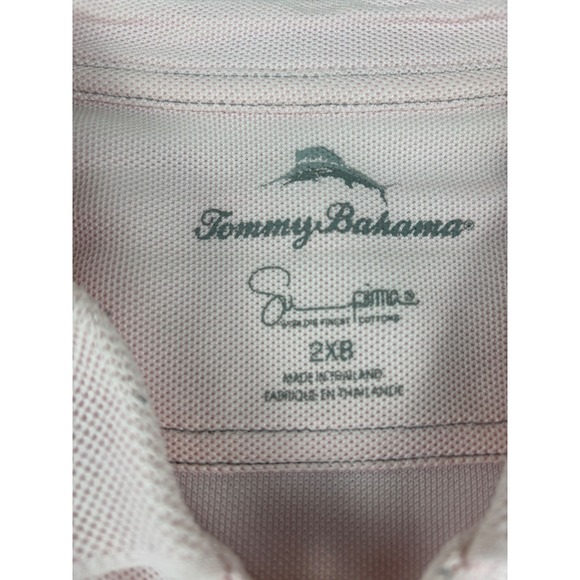 Tommy Bahama Men's 2XB Pink Short Sleeve Polo Shirt Relaxed Fit Casual - Picture 2 of 6